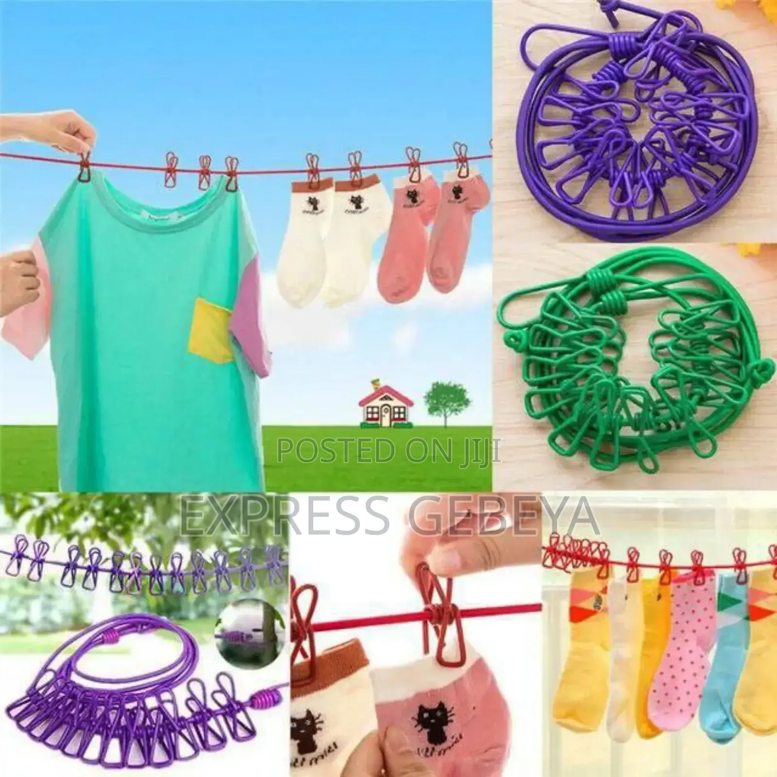 Portable Drying Rack Clips Cloth Hanger