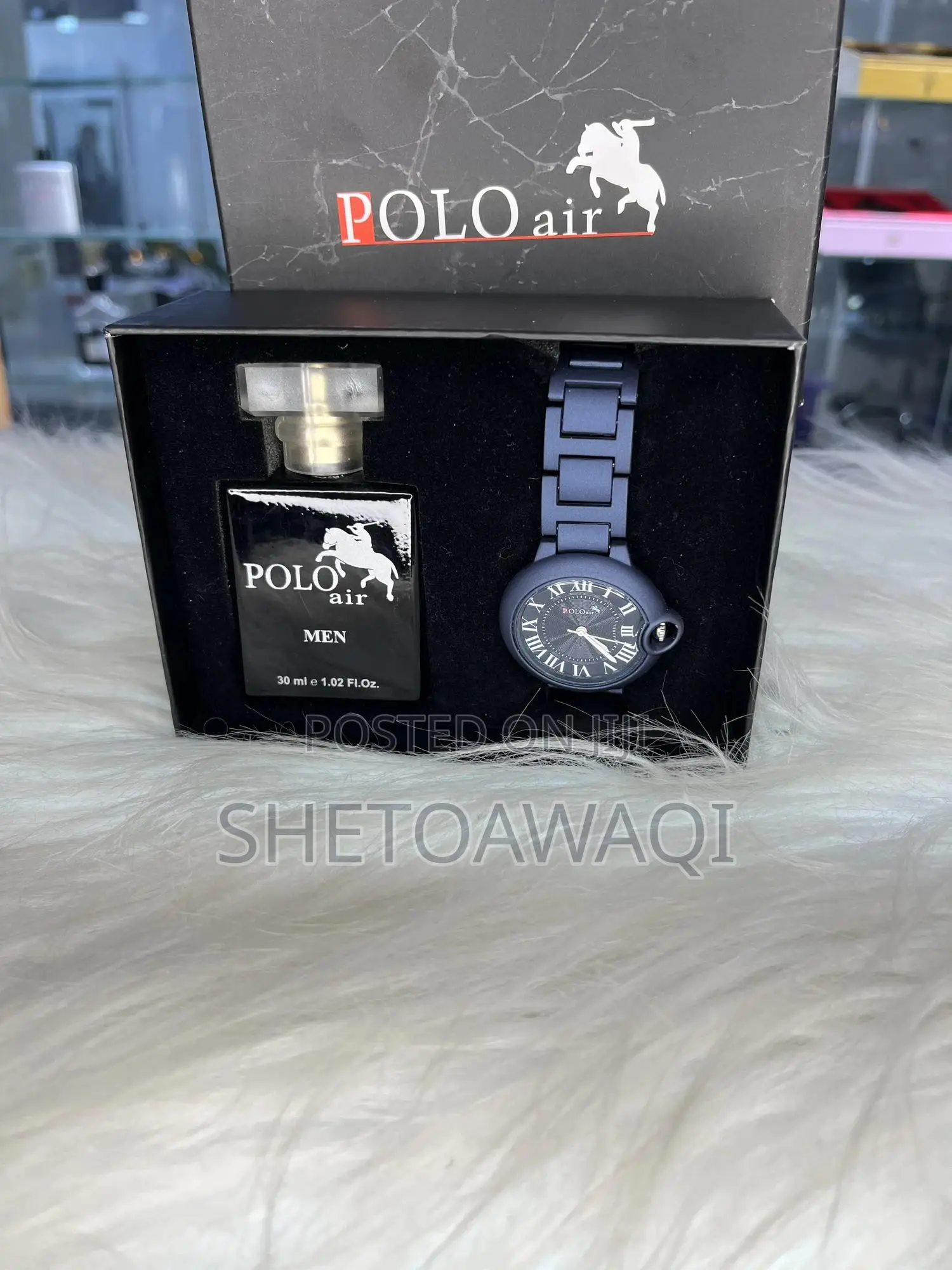 Polo Air Men's Wristwatch and Perfume Valentine’S Gift Set