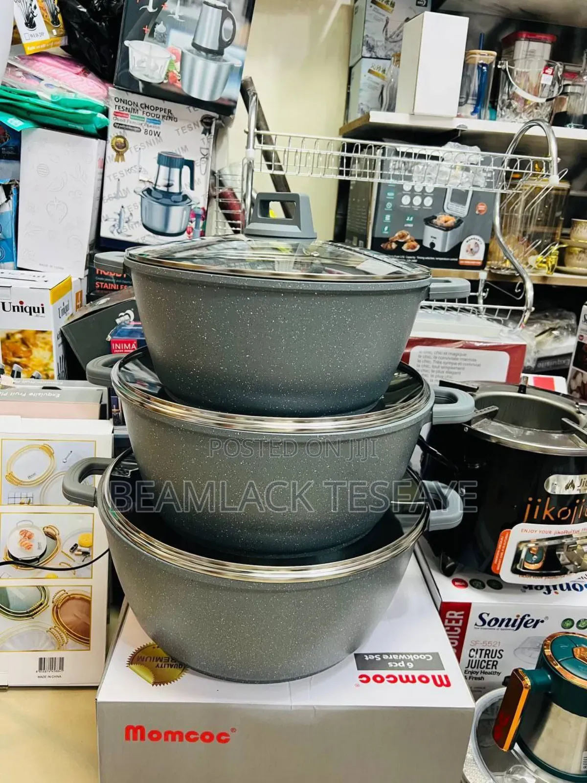 ሞምኮክ 3pcs የግራናይተ ድስት