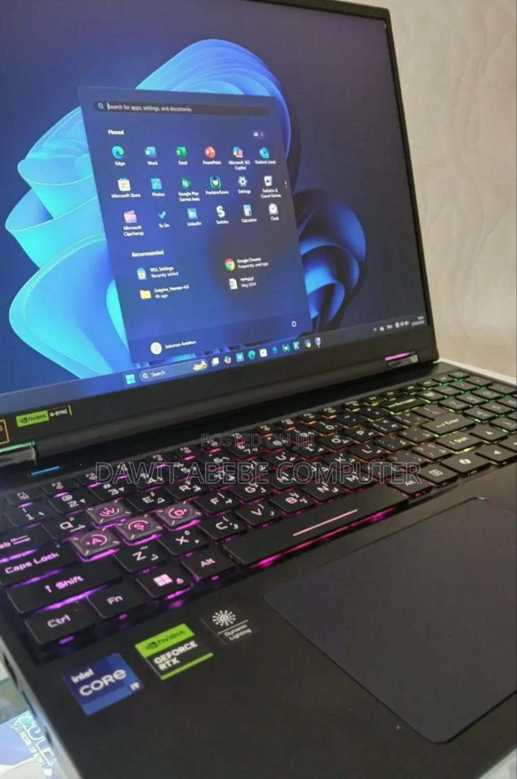 New Laptop Acer Predator Helios Neo 16 32GB Intel Core I9 SSD 1T