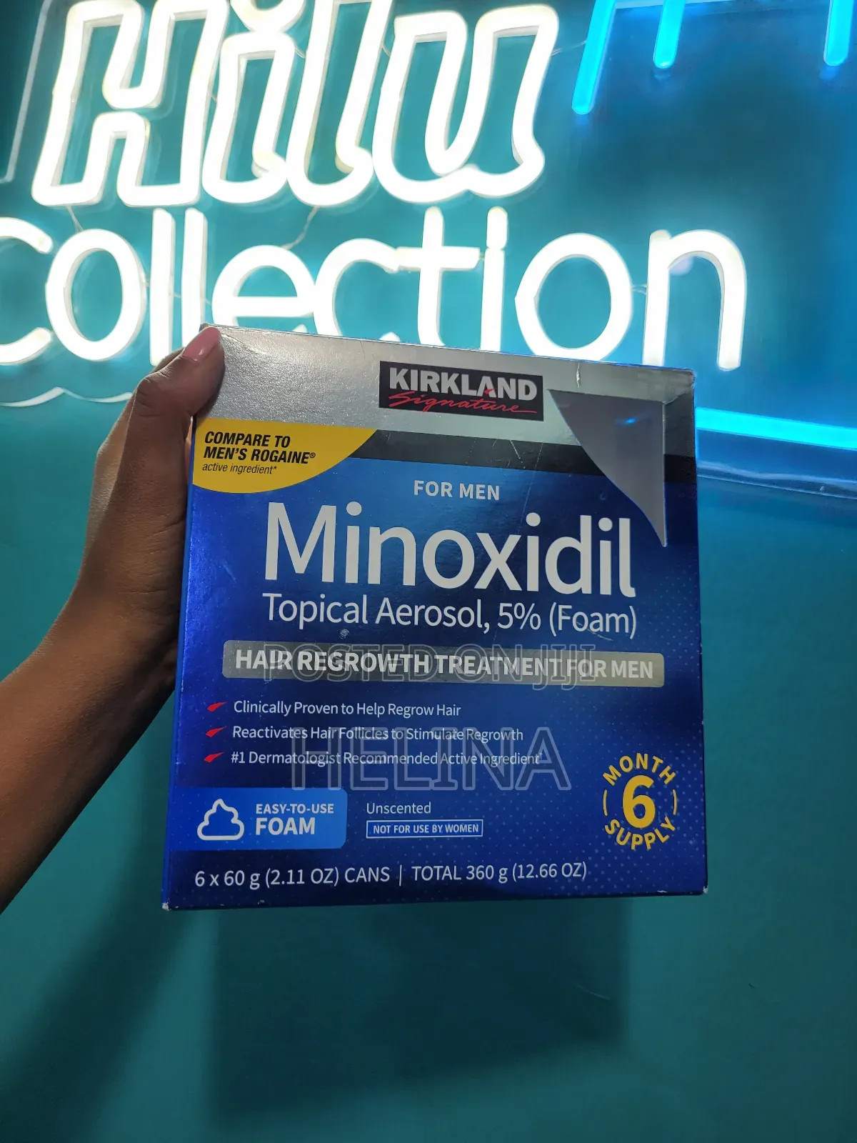 5% 60 Gram Foam Minoxidil From Usa Made in Israel