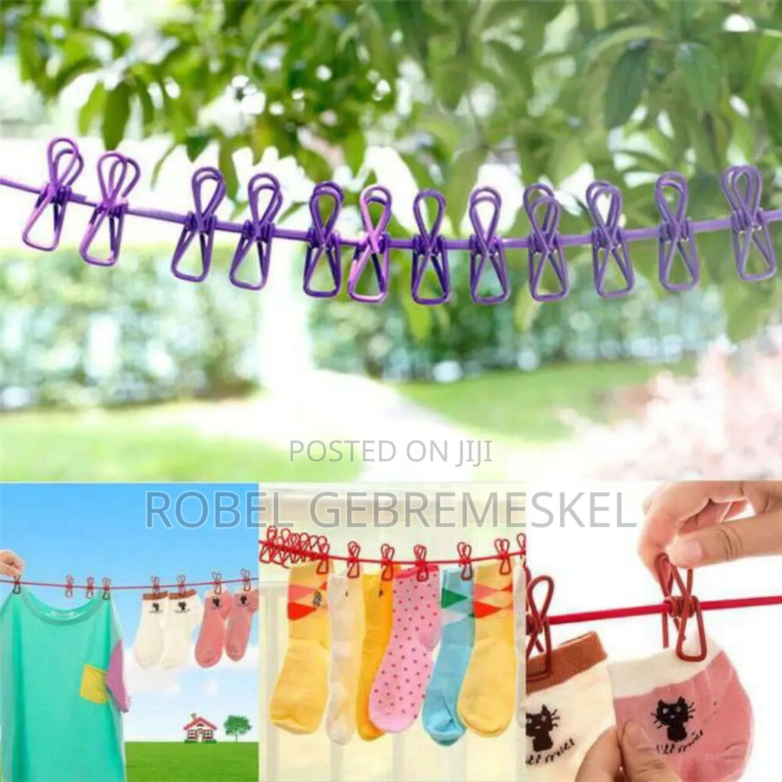 Portable Drying Rack Clips Cloth Hanger