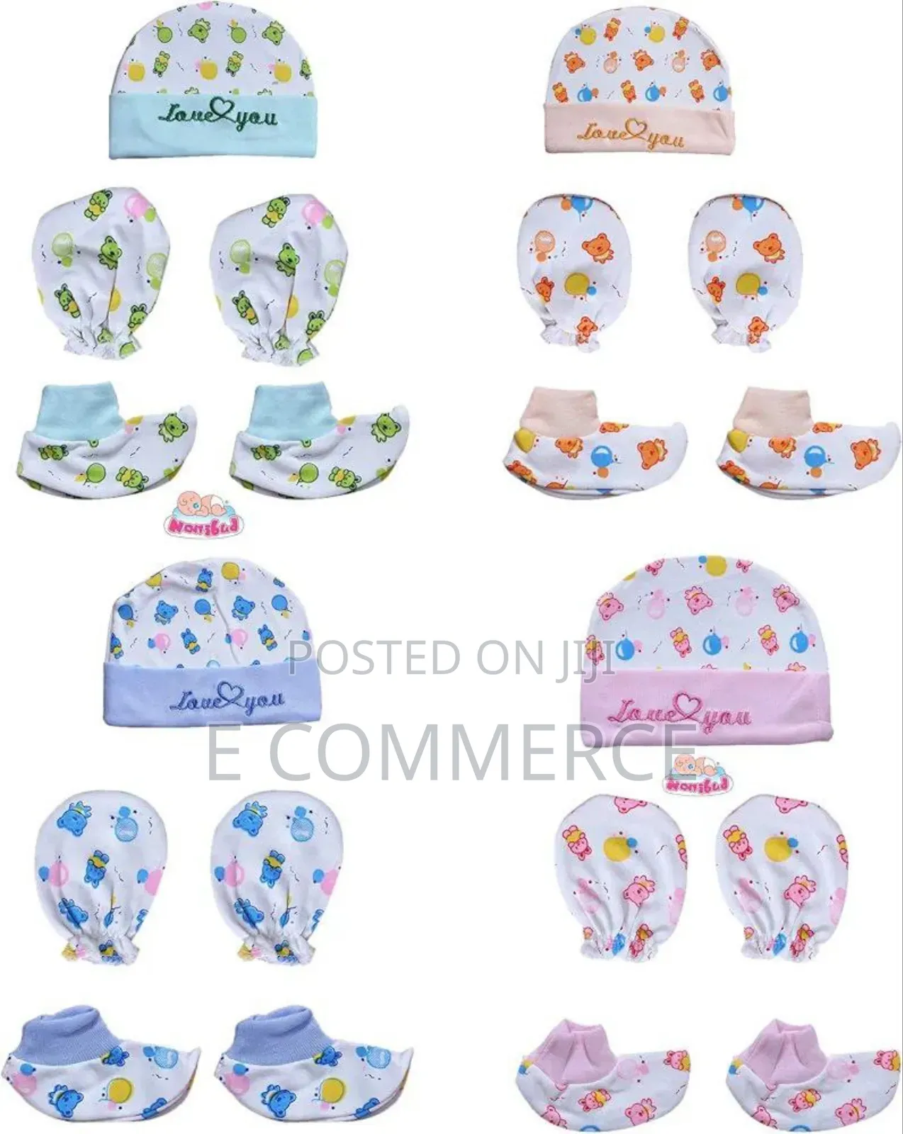 3 Set Newborn Baby Hat,Gloves, Socks Set