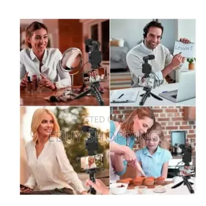 360° Adjustable Tripod + Led Light + Mic – Perfect Combo!