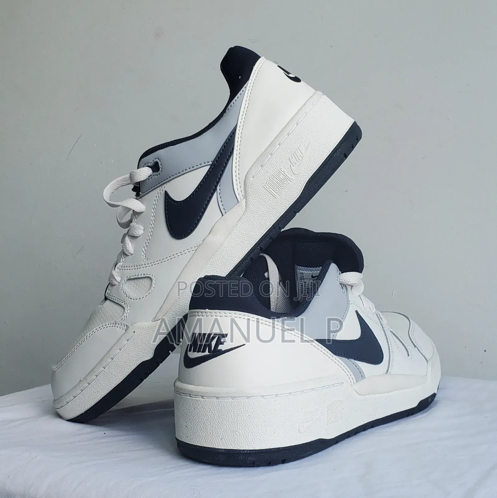 Nike Full Force Low Lifestyle Shoe White/Black/Pewter Sail