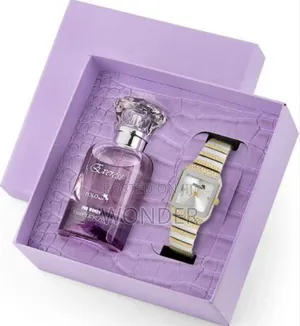 Women's Wristwatch and 55 Ml Perfume Set Gift Box ላንቺ