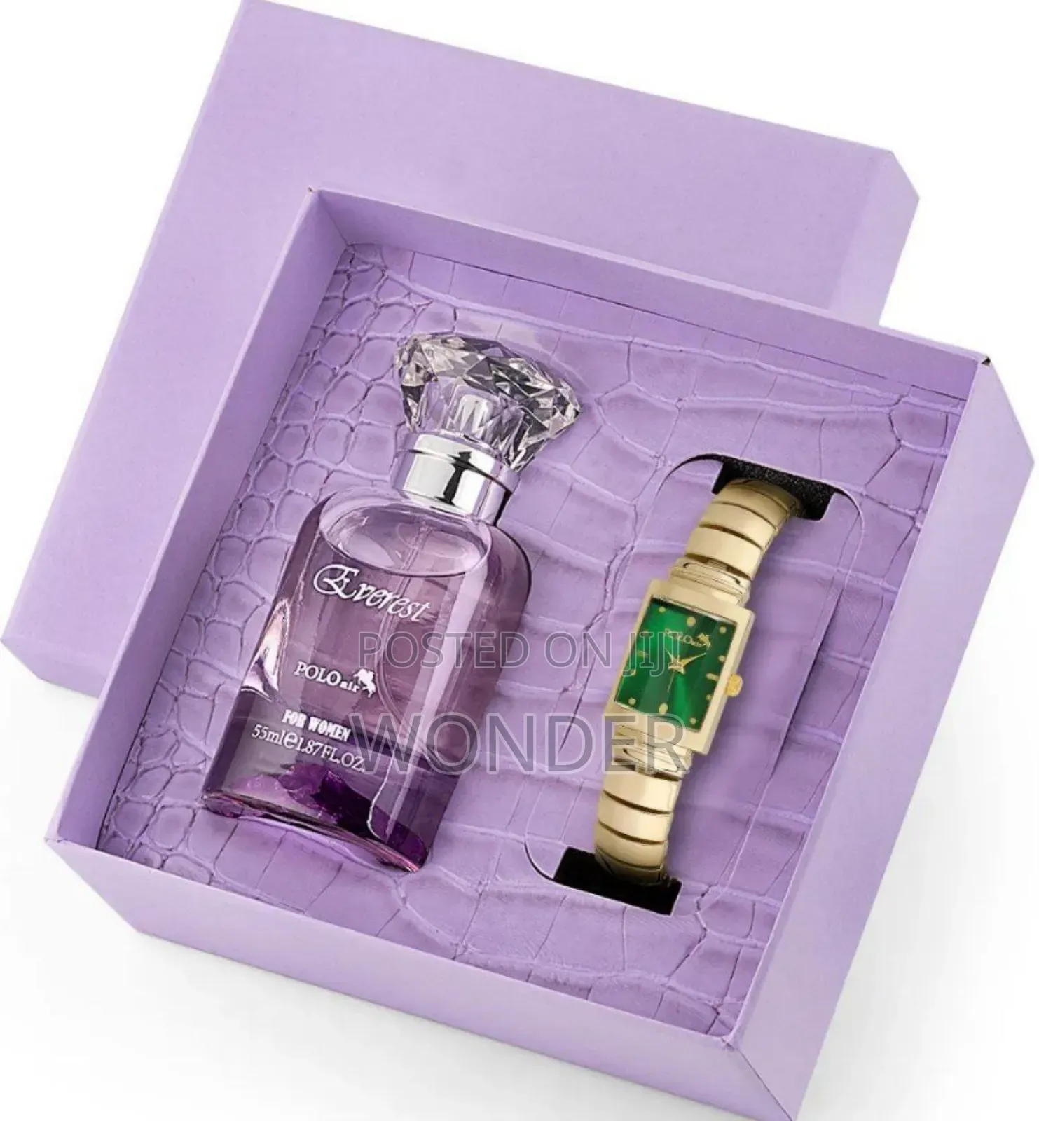 Women's Wristwatch and 55 Ml Perfume Set Gift Box ላንቺ