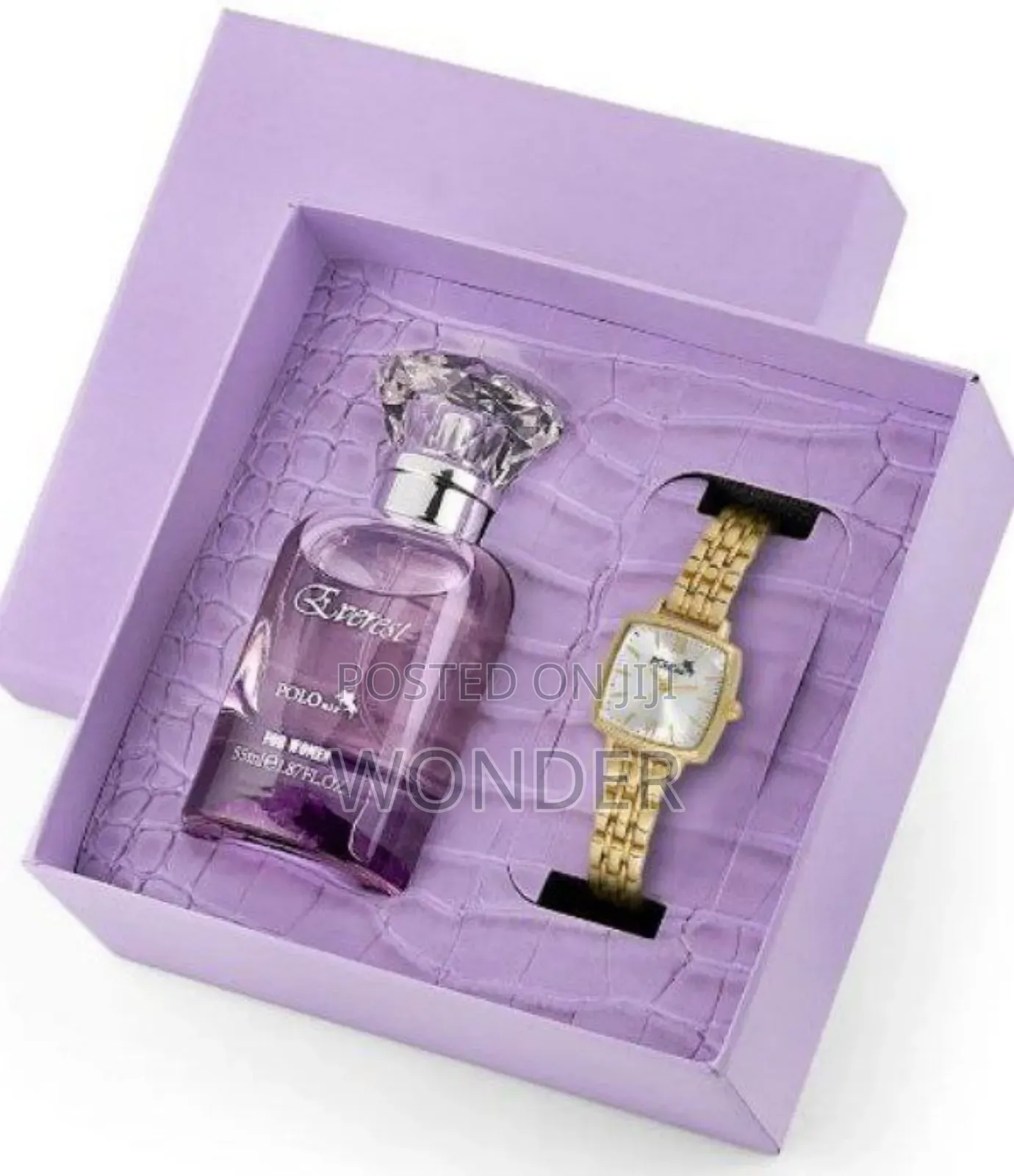Women's Wristwatch and 55 Ml Perfume Set Gift Box ላንቺ