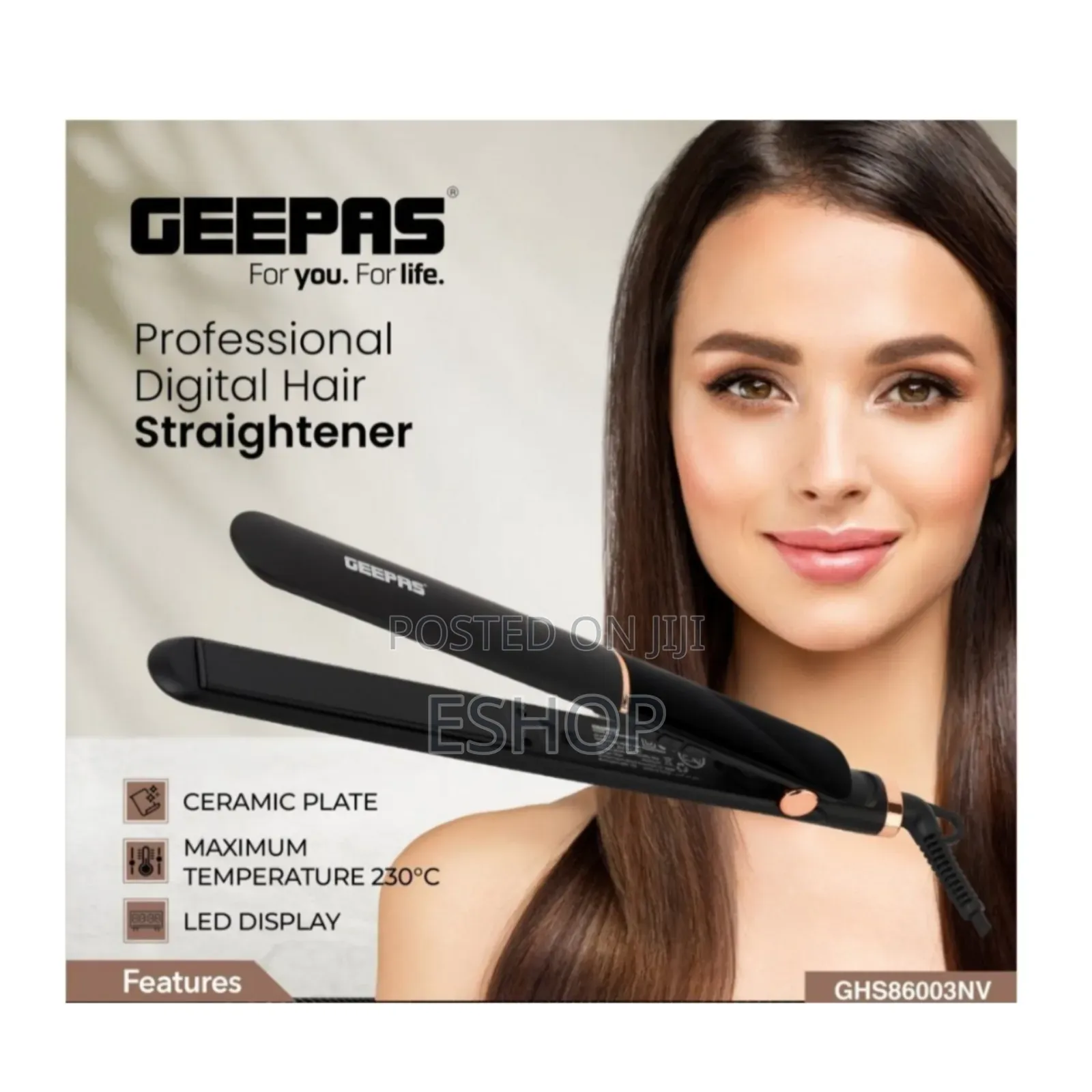 **Geepas Hair Straightener – Durable Long-lasting**