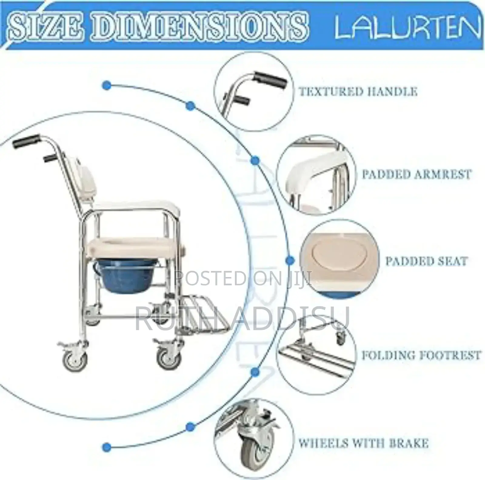 Mini Wheel Commode Wheelchair32commode Wheelchair Poty