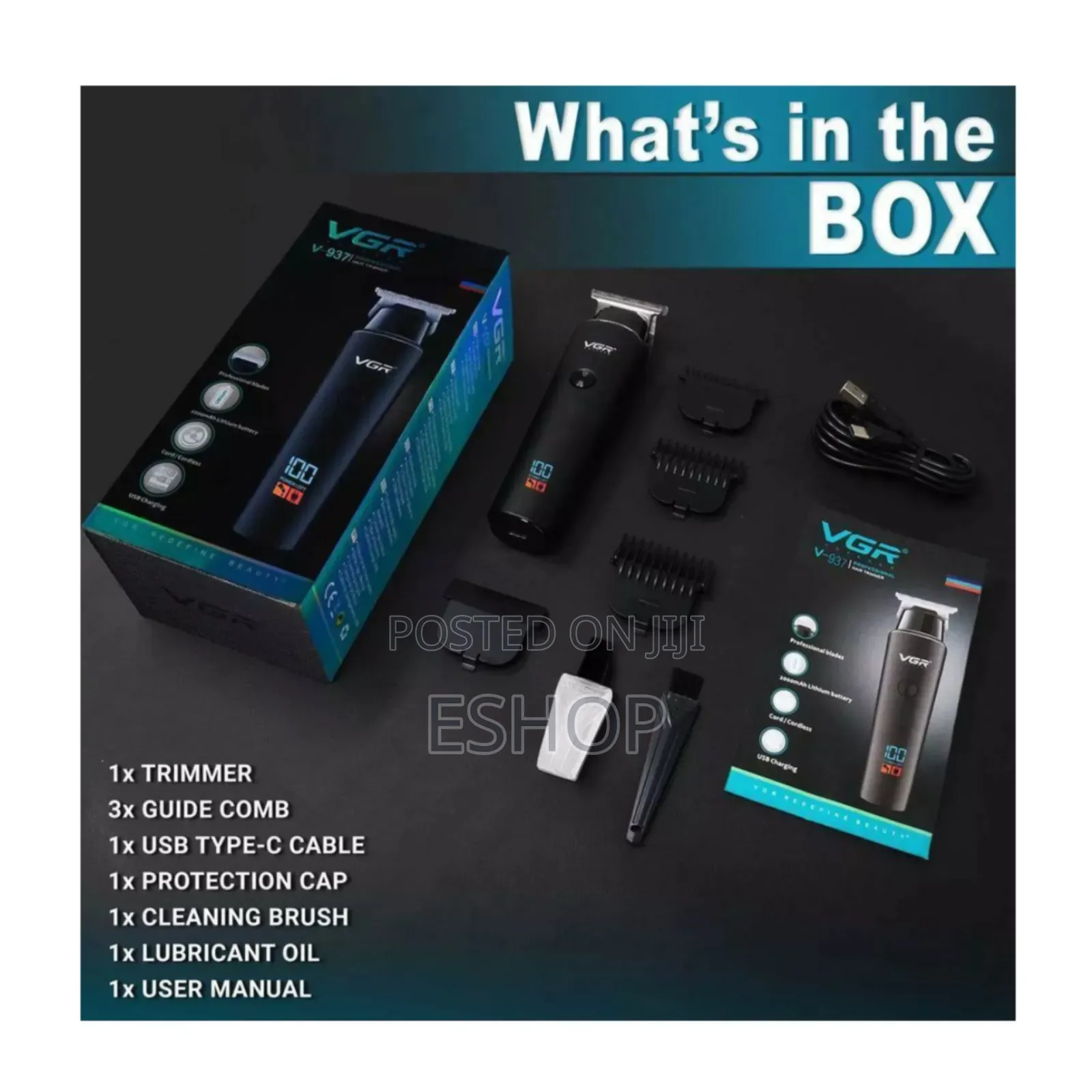 **All-in-One Hair Trimmer – VGR v-937 for Men’S Grooming**