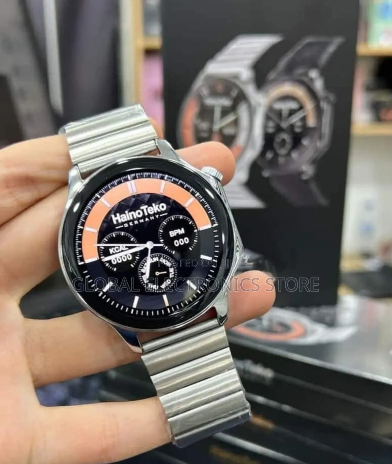 Silver German Brand Smart Watch With Three Straps