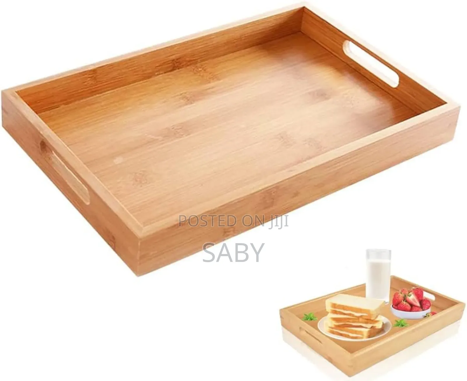Bamboo Pallet Food Tray 3 PCS