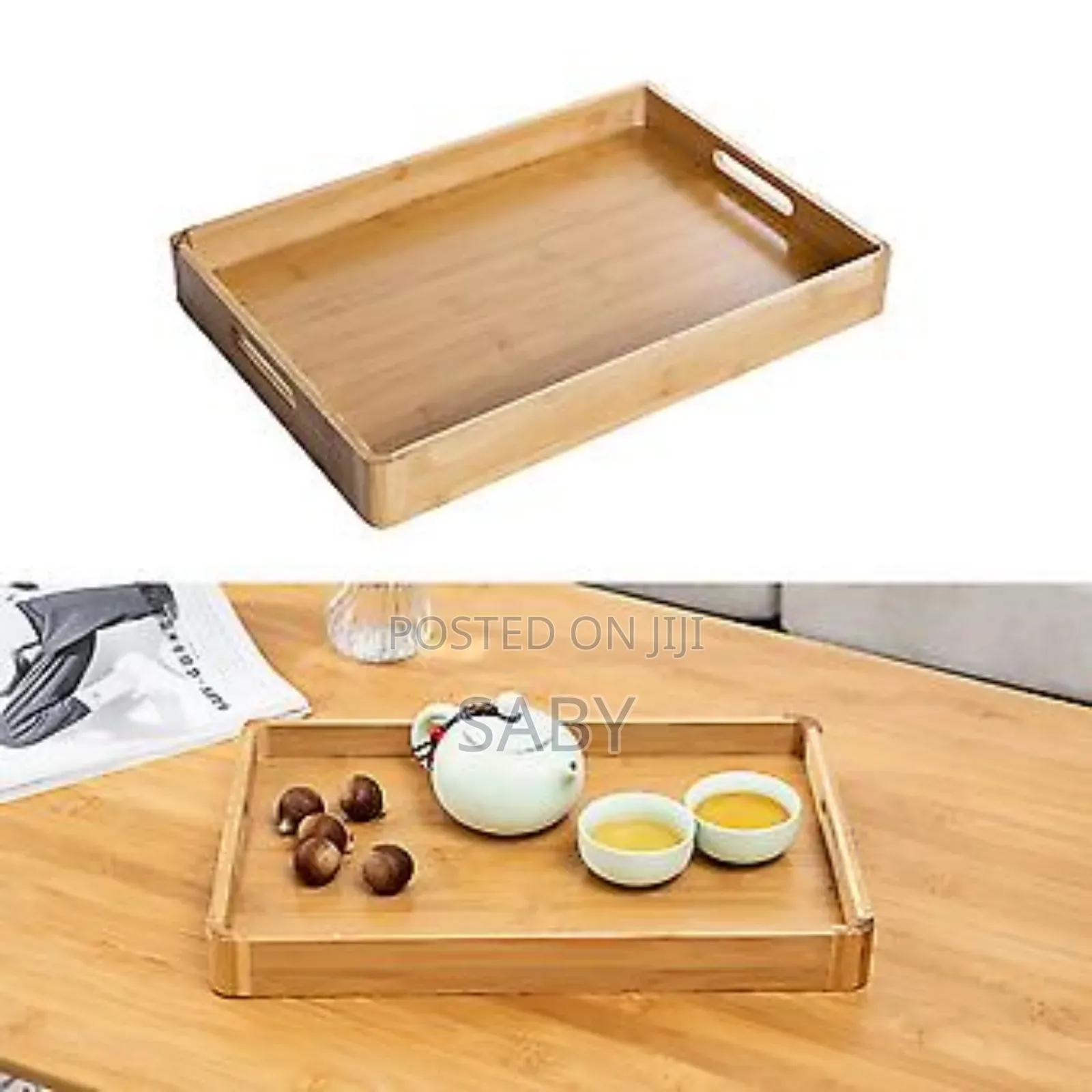 Bamboo Pallet Food Tray 3 PCS