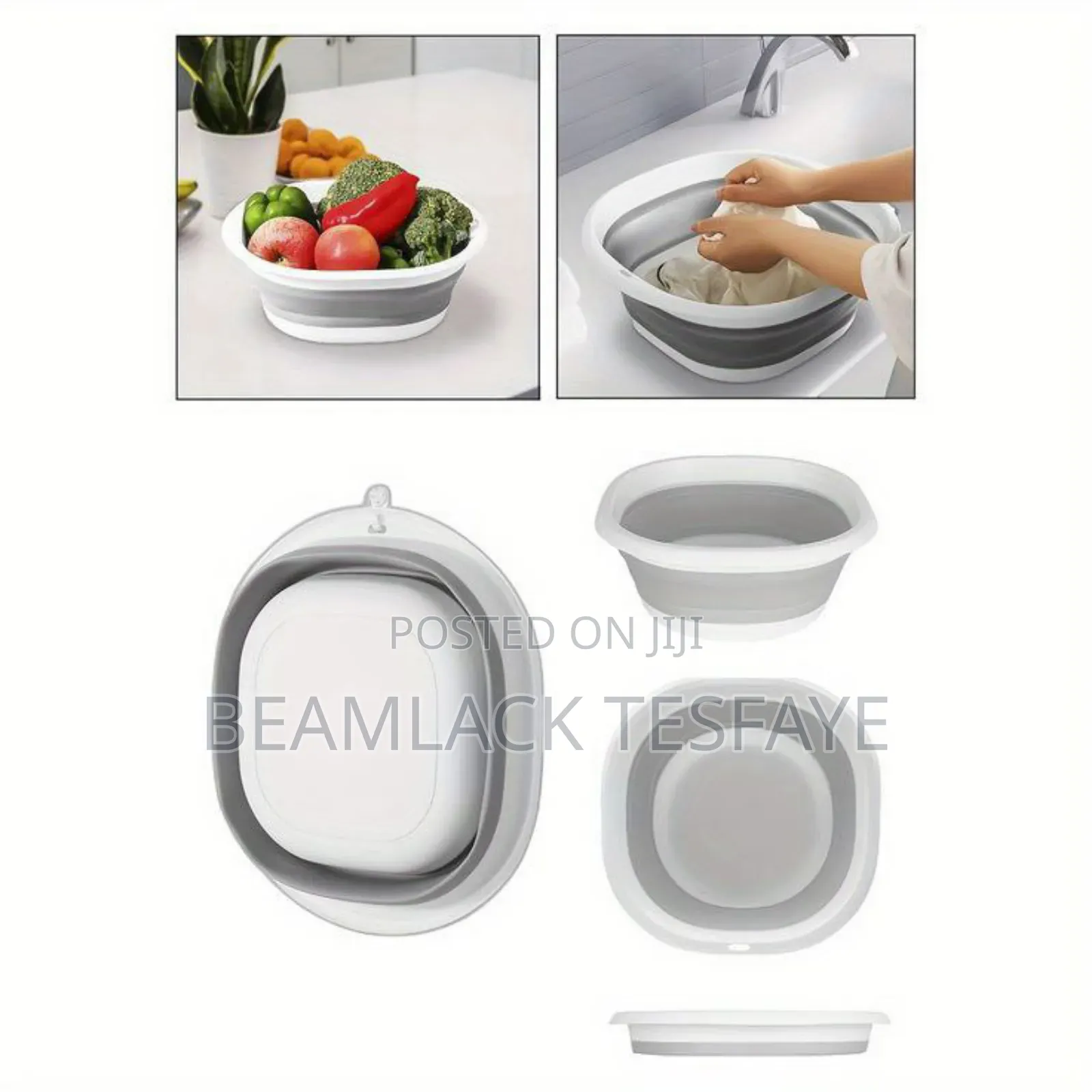 3pcs Foldable Silicon Basket