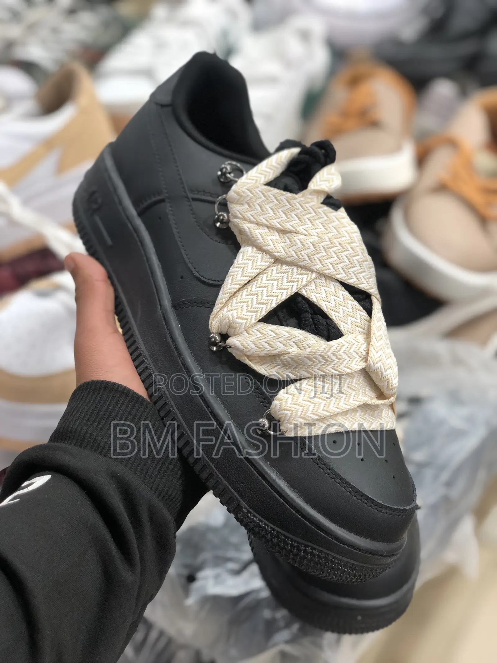 Air Force 1 Double Laces Black