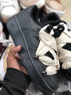 Air Force 1 Double Laces Black