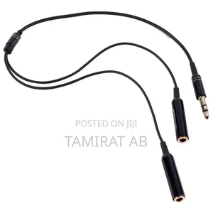 Earphone Aux Jack Cable Splitter - One Divides Into Two