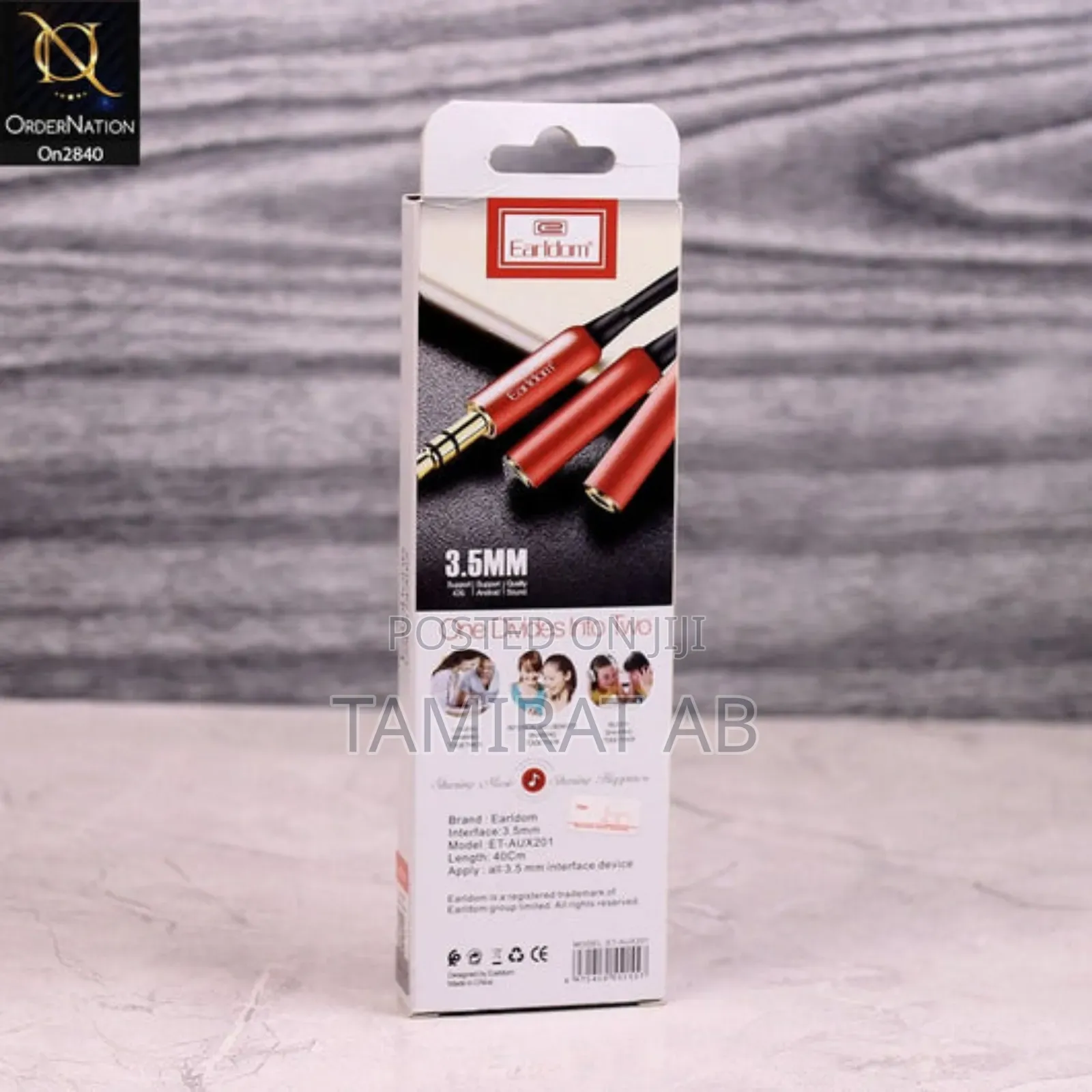 Earphone Aux Jack Cable Splitter - One Divides Into Two