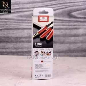 Earphone Aux Jack Cable Splitter - One Divides Into Two