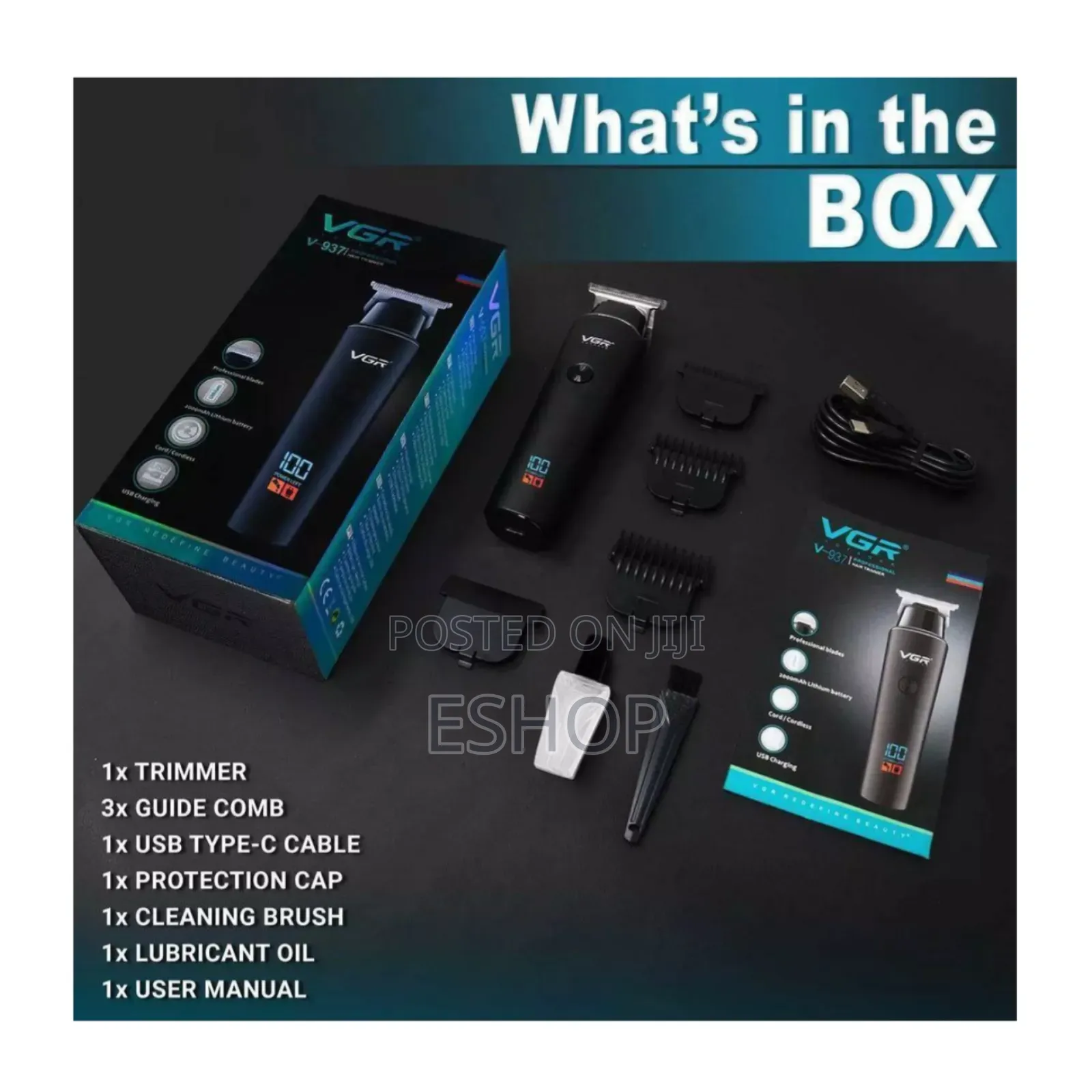 **Vgr v-937 Cordless Clipper – Smooth Tangle-Free Cutting*