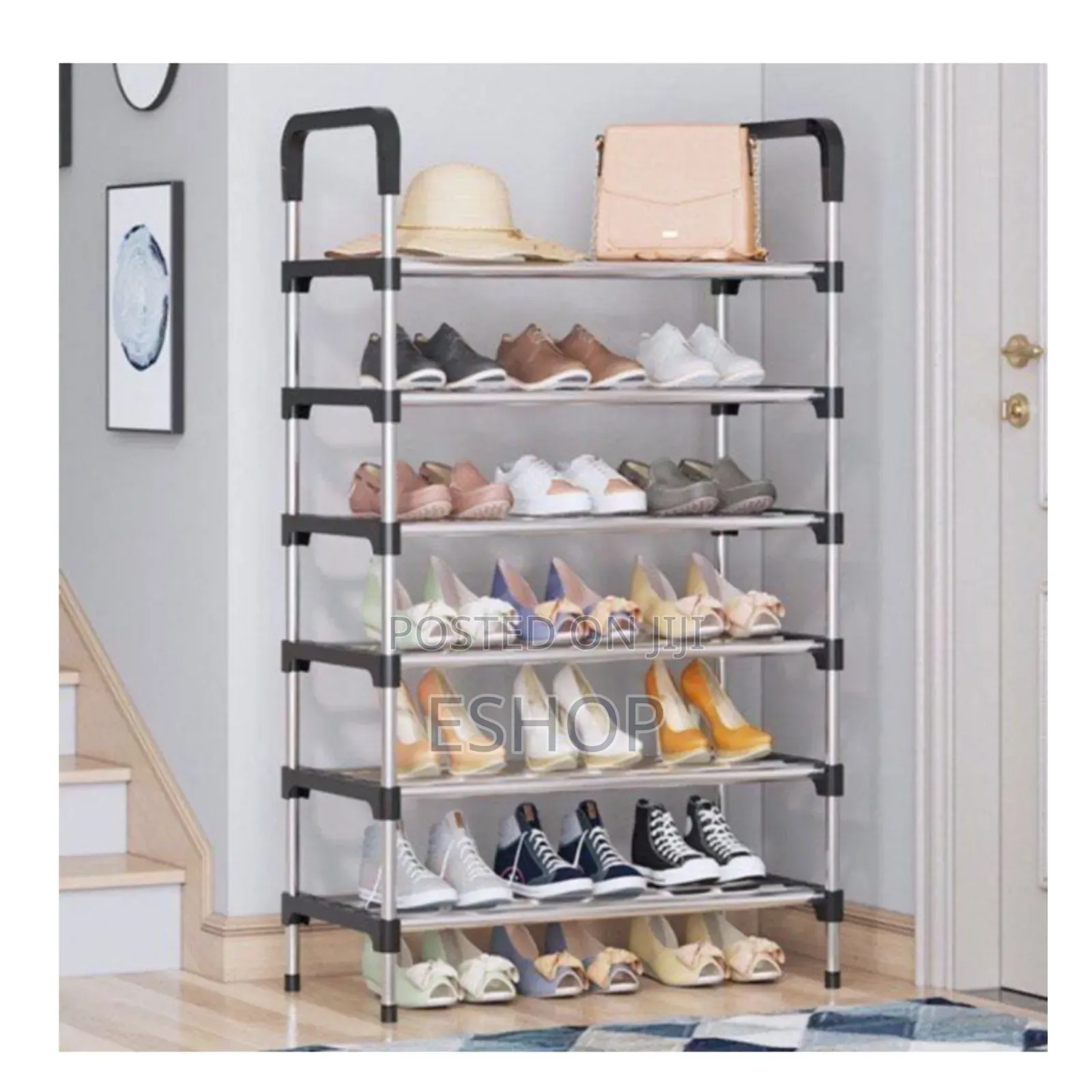 **6-Level Adjustable Shoe Stand – No More Messy Shoes**