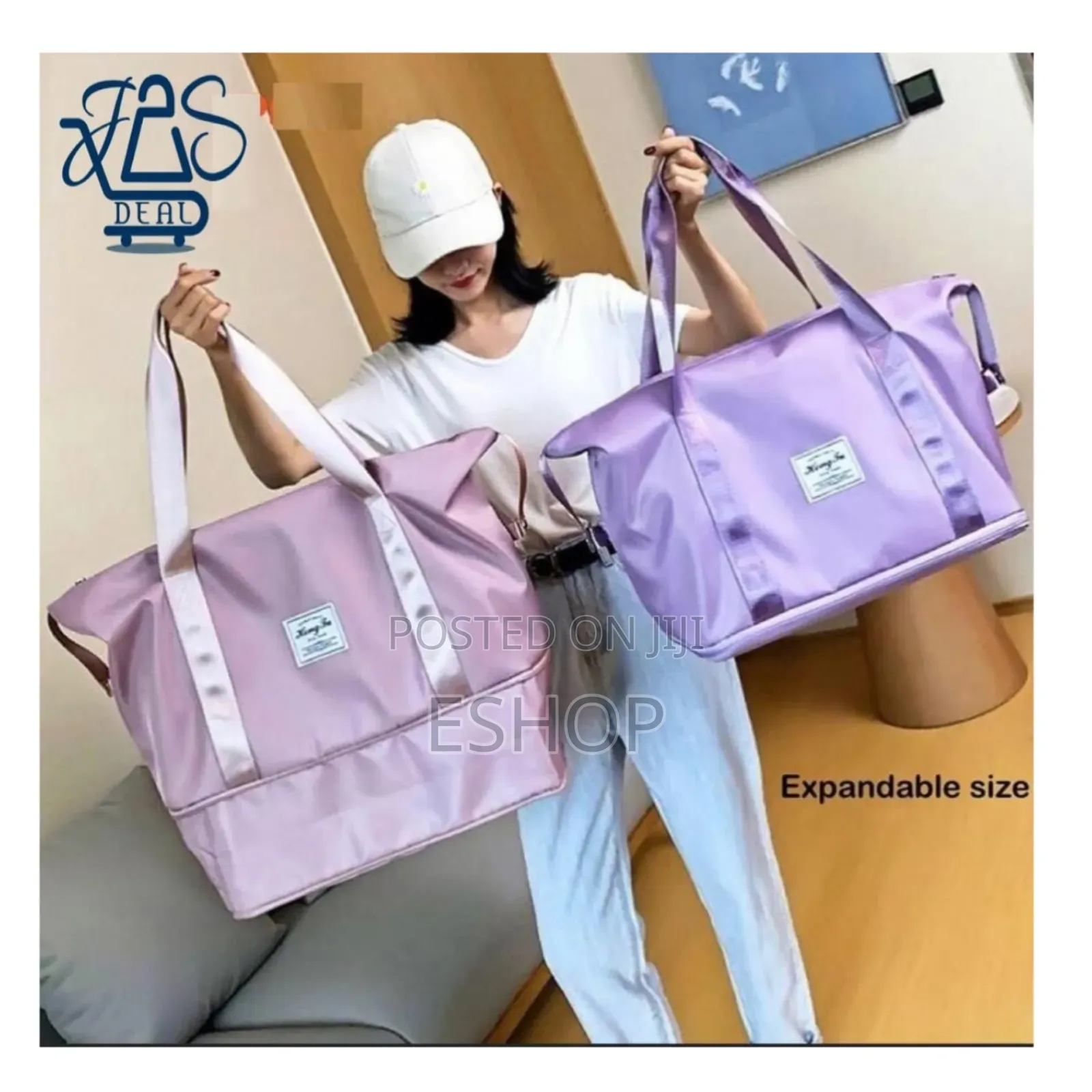 **Foldable Travel Bag – Handheld, Shoulder Luggage Strap**