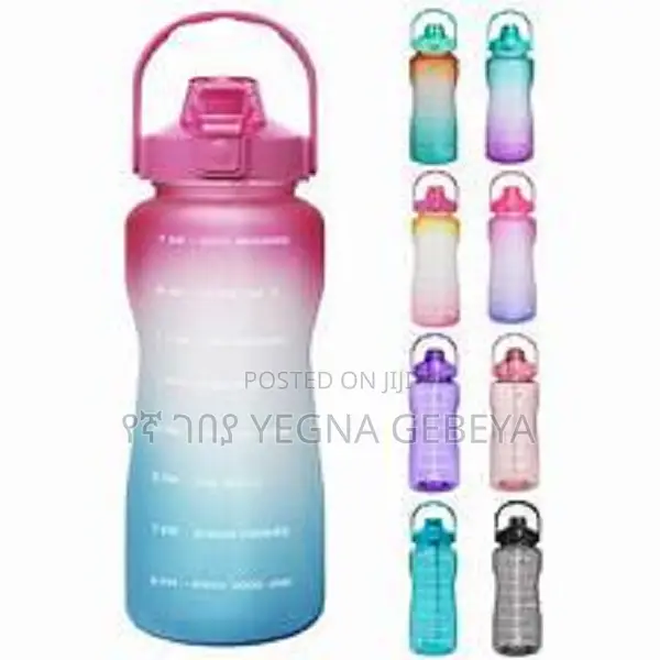 Water Bottle 60oz 2l With Unique Timeline Measurements