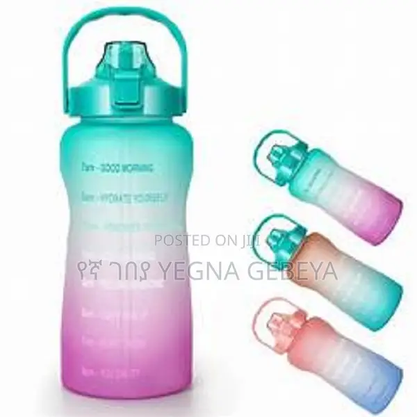 Water Bottle 60oz 2l With Unique Timeline Measurements