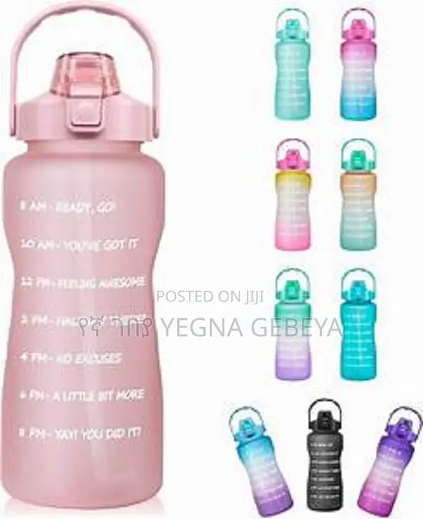 Water Bottle 60oz 2l With Unique Timeline Measurements