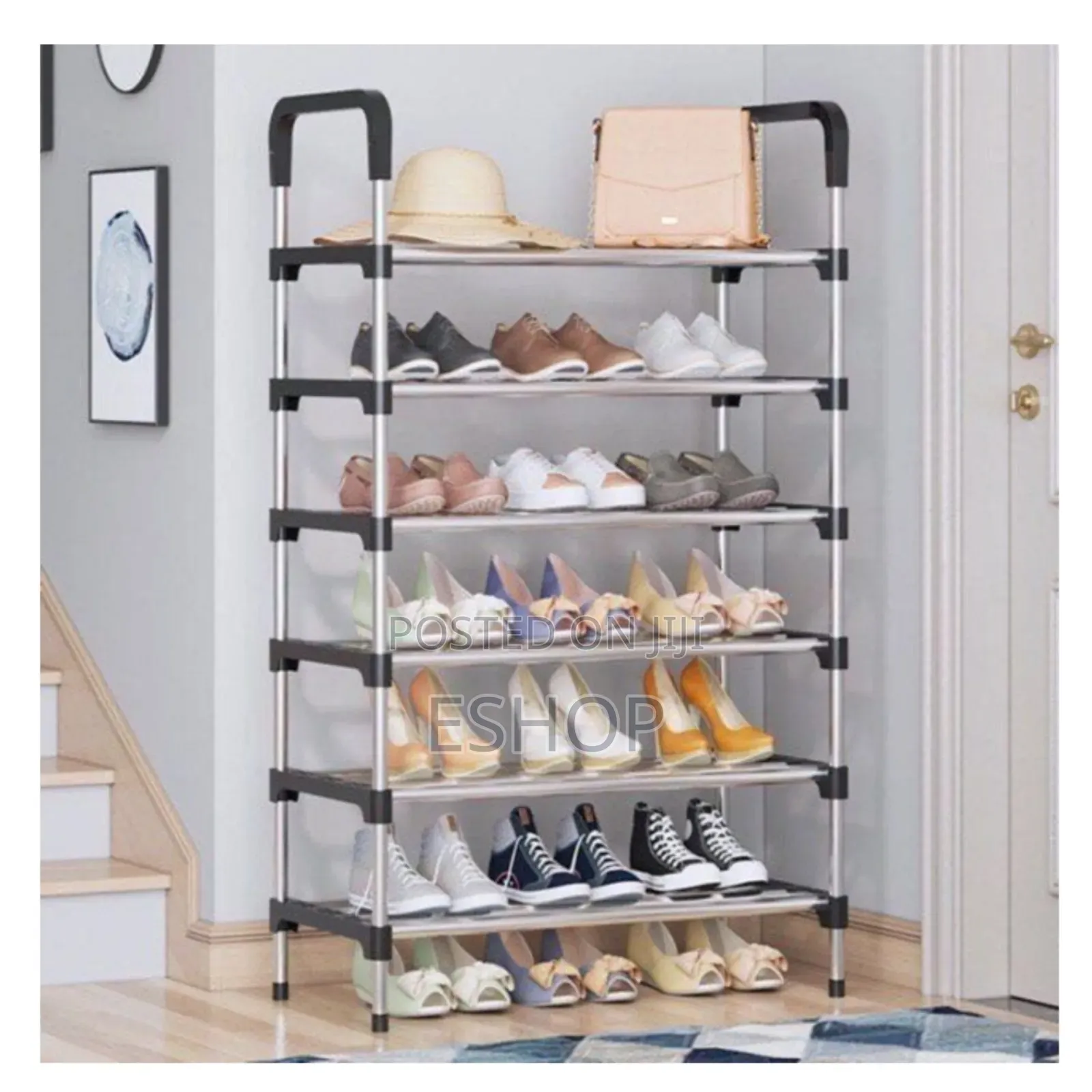 **Tall Shoe Rack for Small Spaces – Sturdy Functional**
