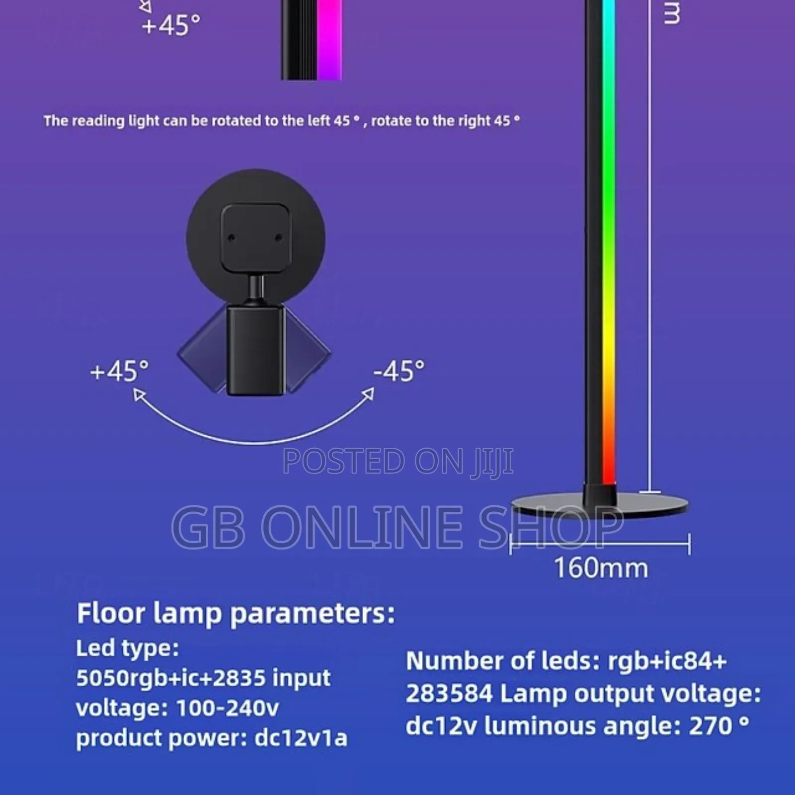 Detachable Led Floor Lamp With Spotlight