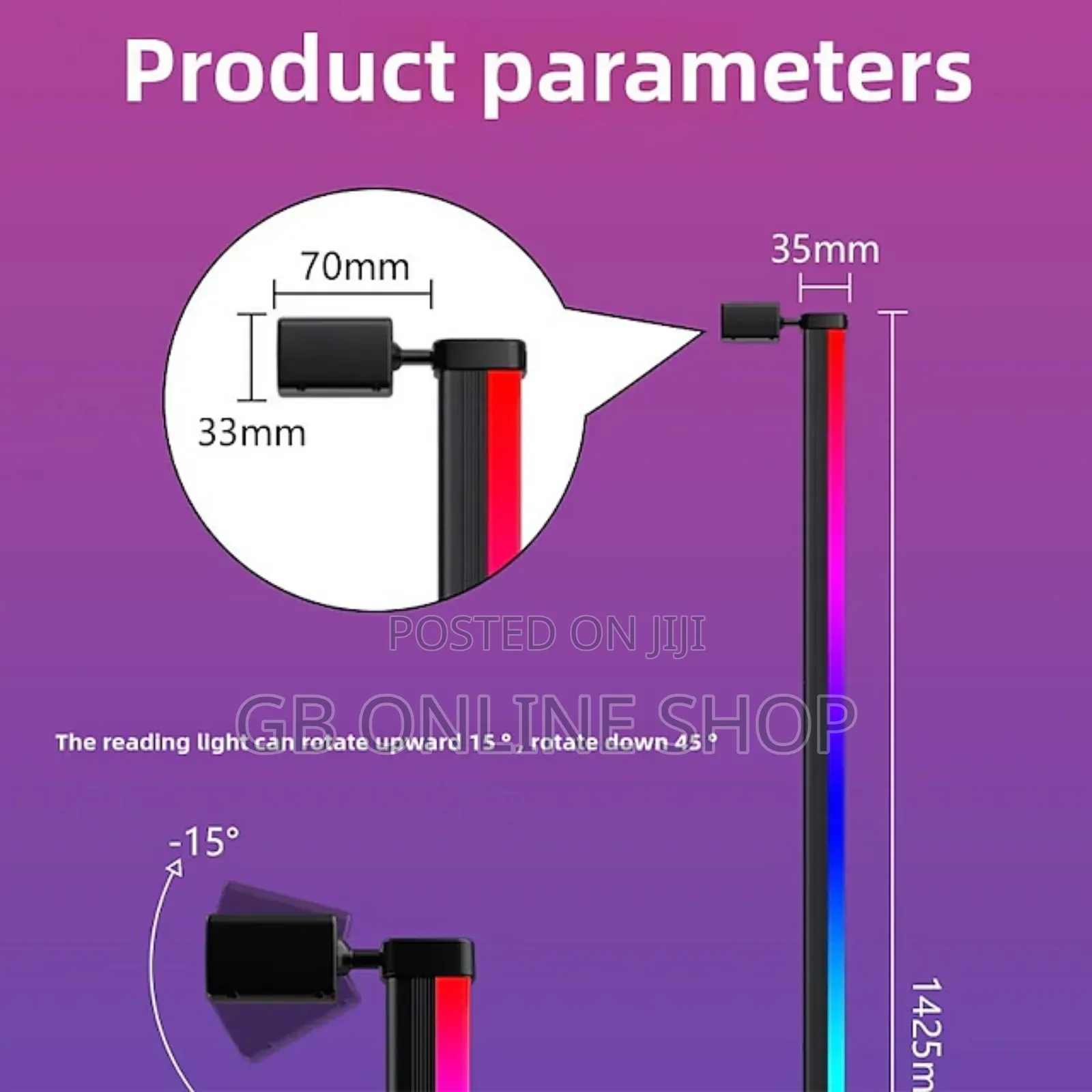 Detachable Led Floor Lamp With Spotlight