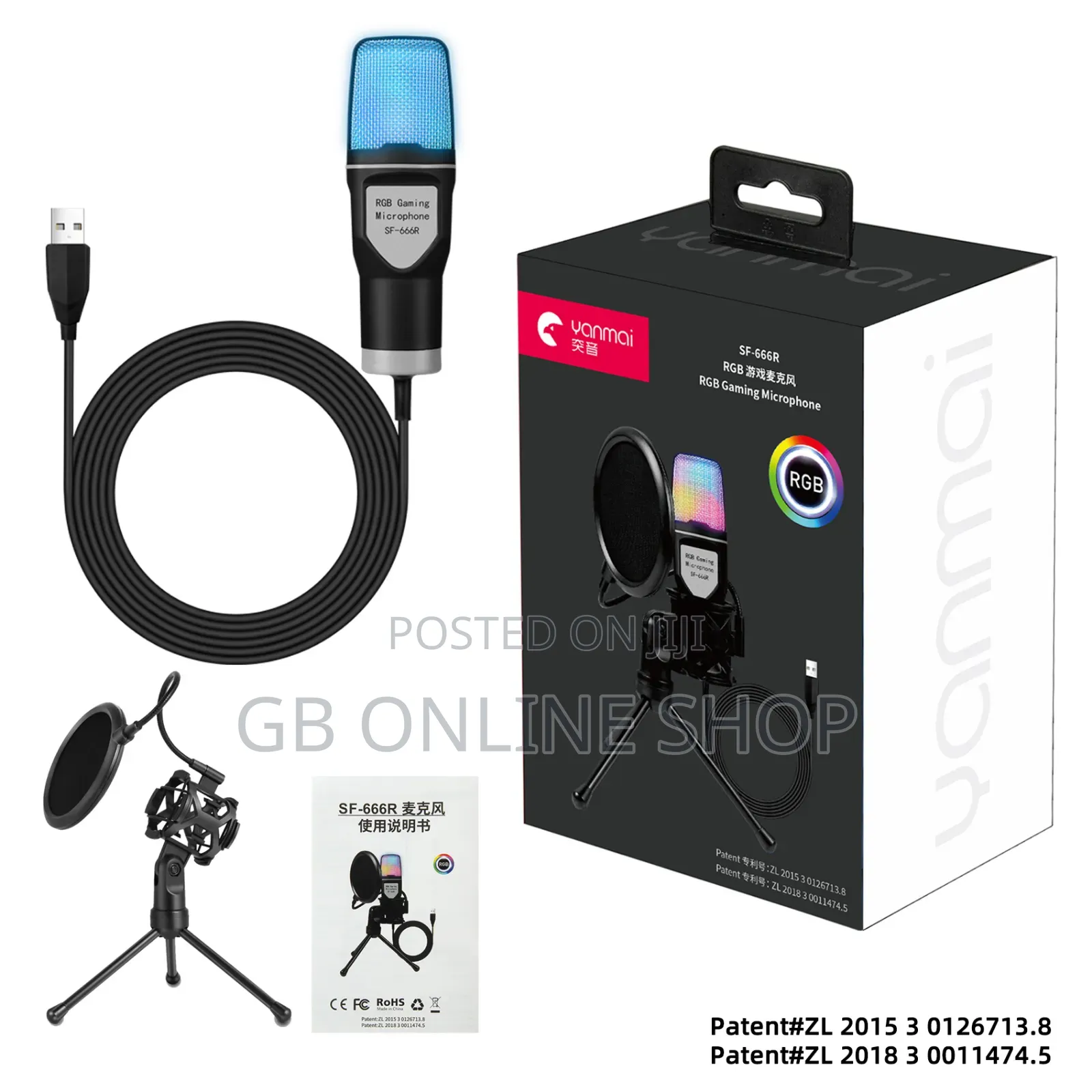 RGB Usb Condenser Microphone