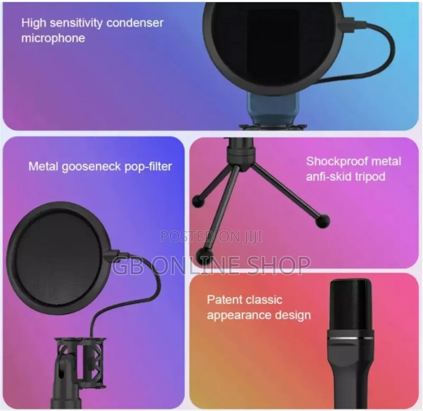 RGB Usb Condenser Microphone