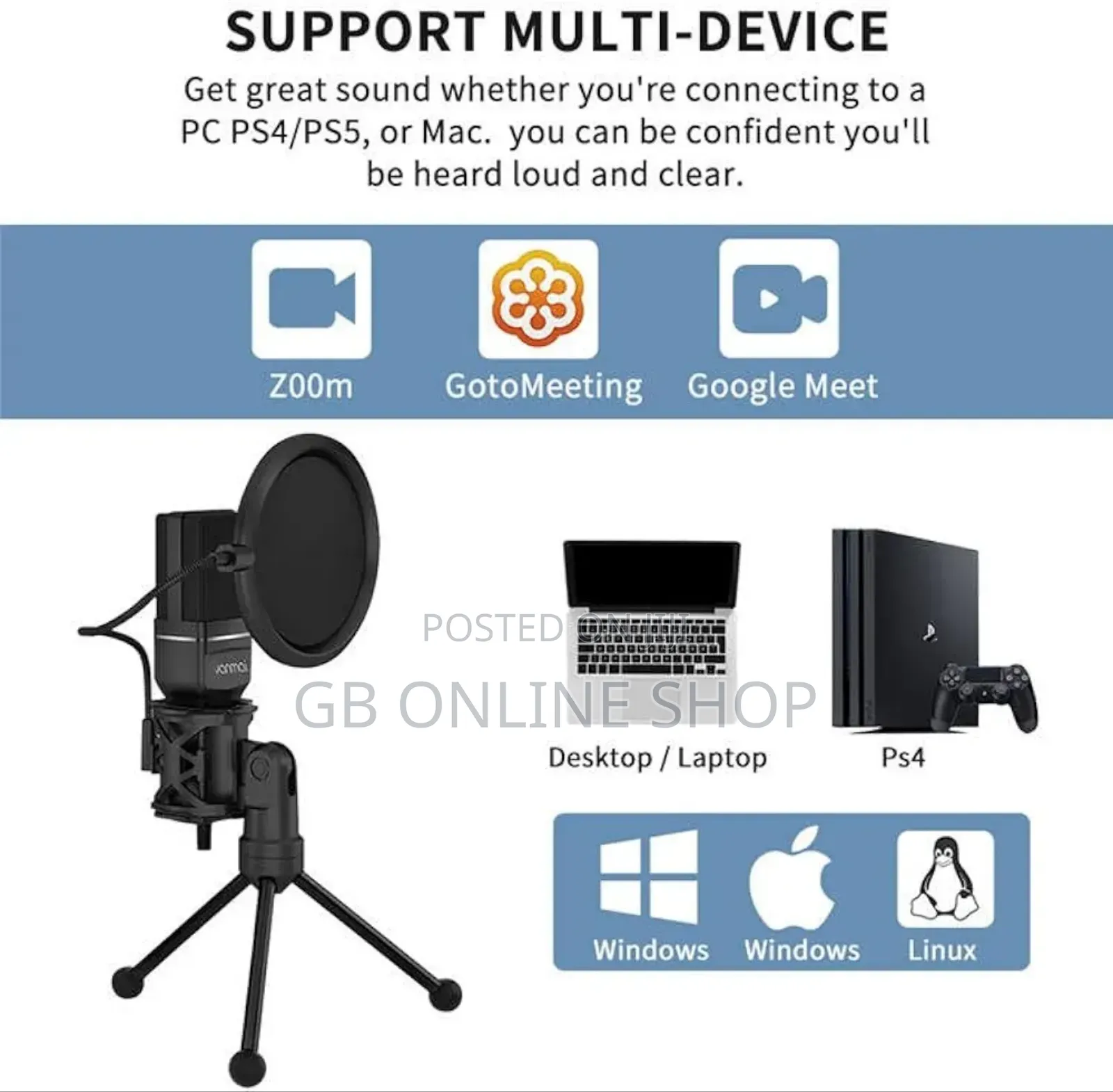 RGB Usb Condenser Microphone