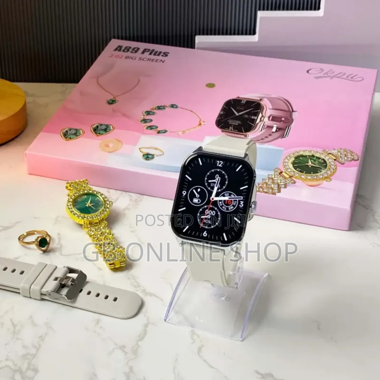 A89 Plus 2.02 Big Screen Multifunctional Smartwatch Combo