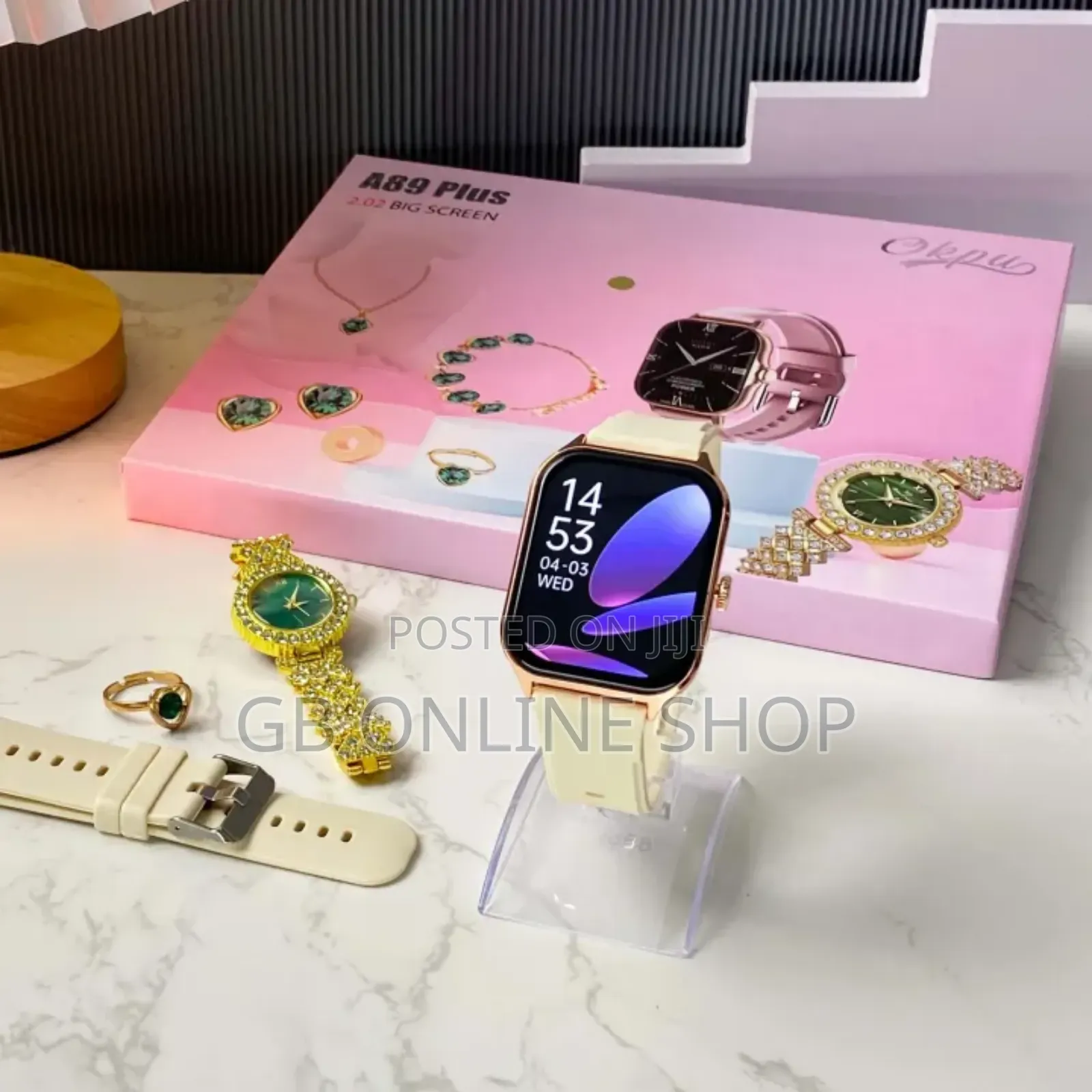 A89 Plus 2.02 Big Screen Multifunctional Smartwatch Combo