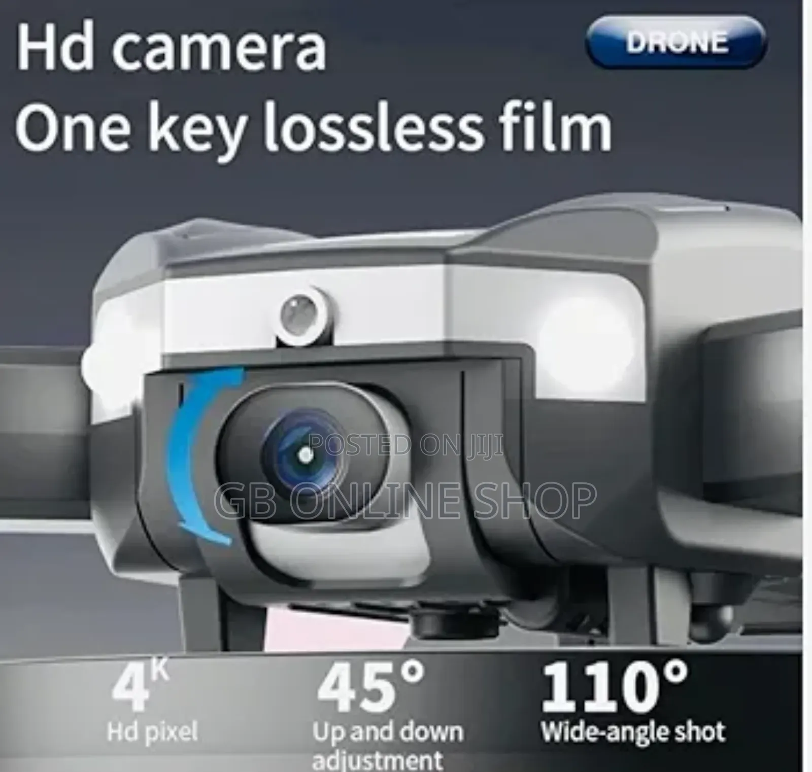 J2 Remote Control Drone Built-in Led Light Dual Hd Camera