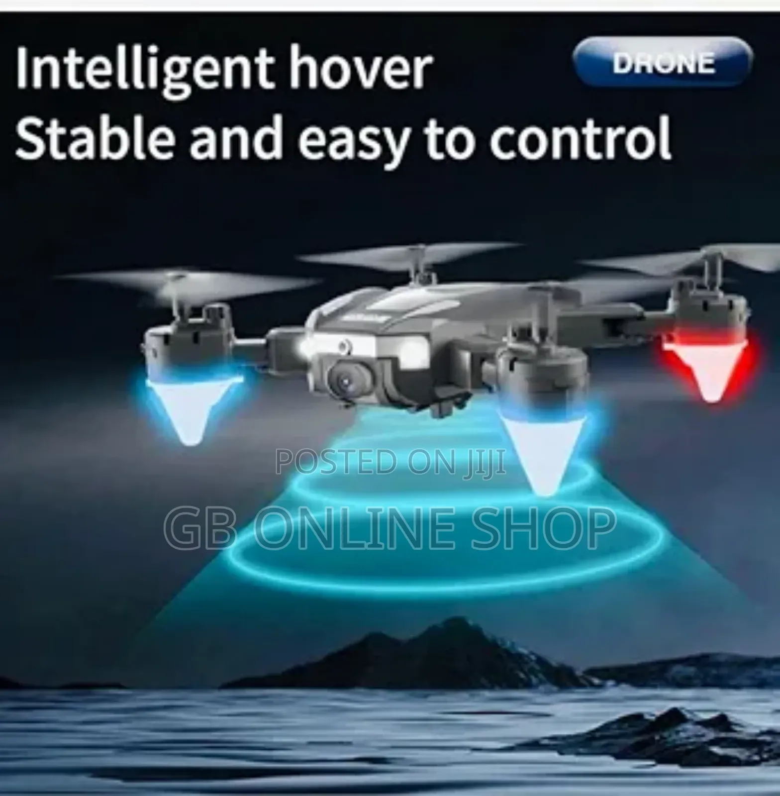 J2 Remote Control Drone Built-in Led Light Dual Hd Camera