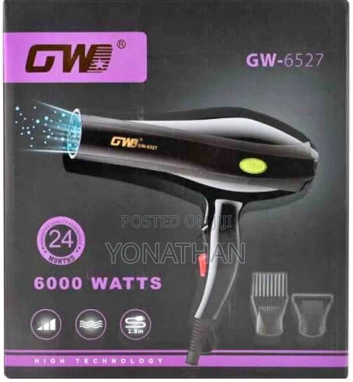 6000 Watt Hair Dryer And Comb