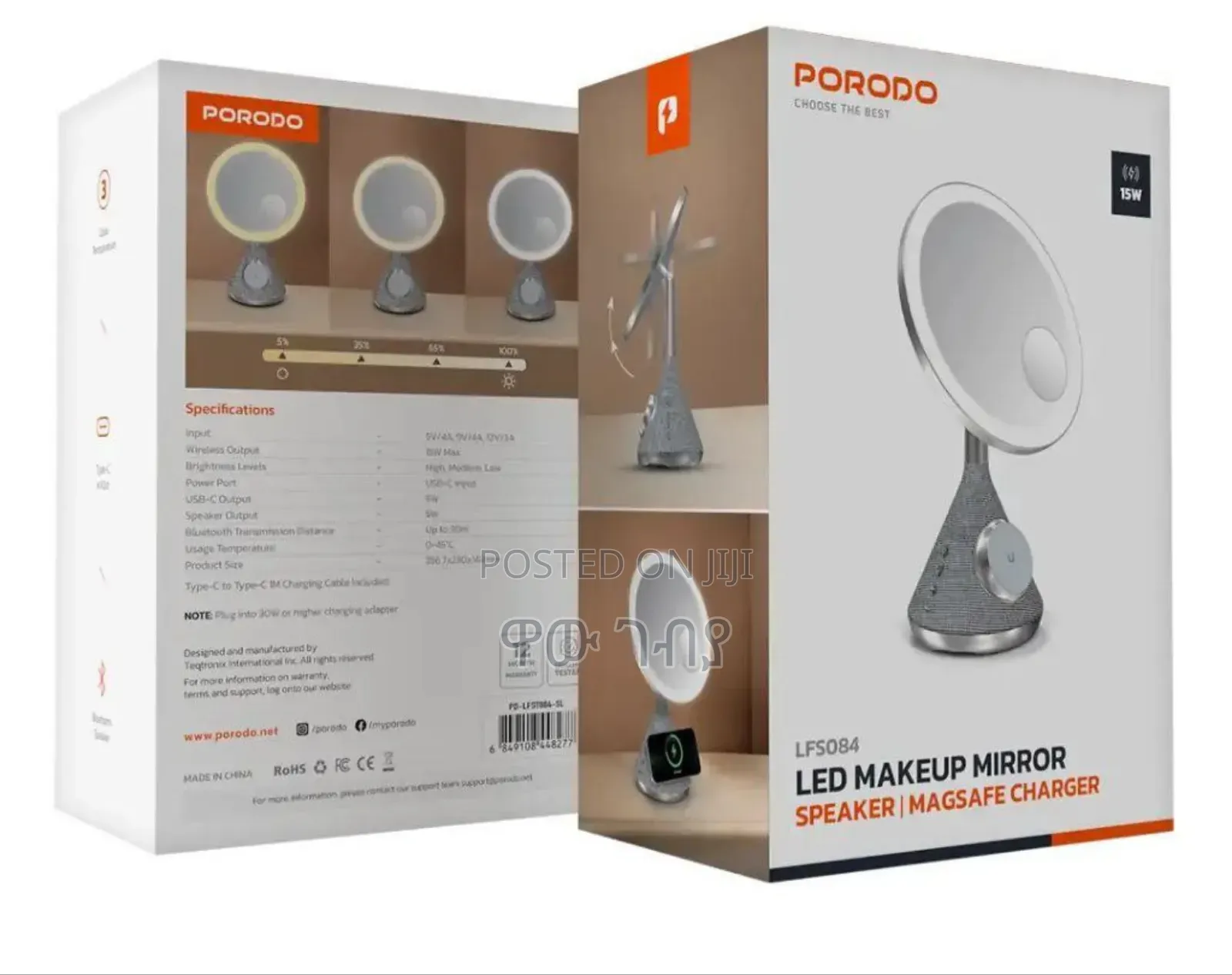 Porodo 4-in-1 Led Makeup Mirror Free Delivery