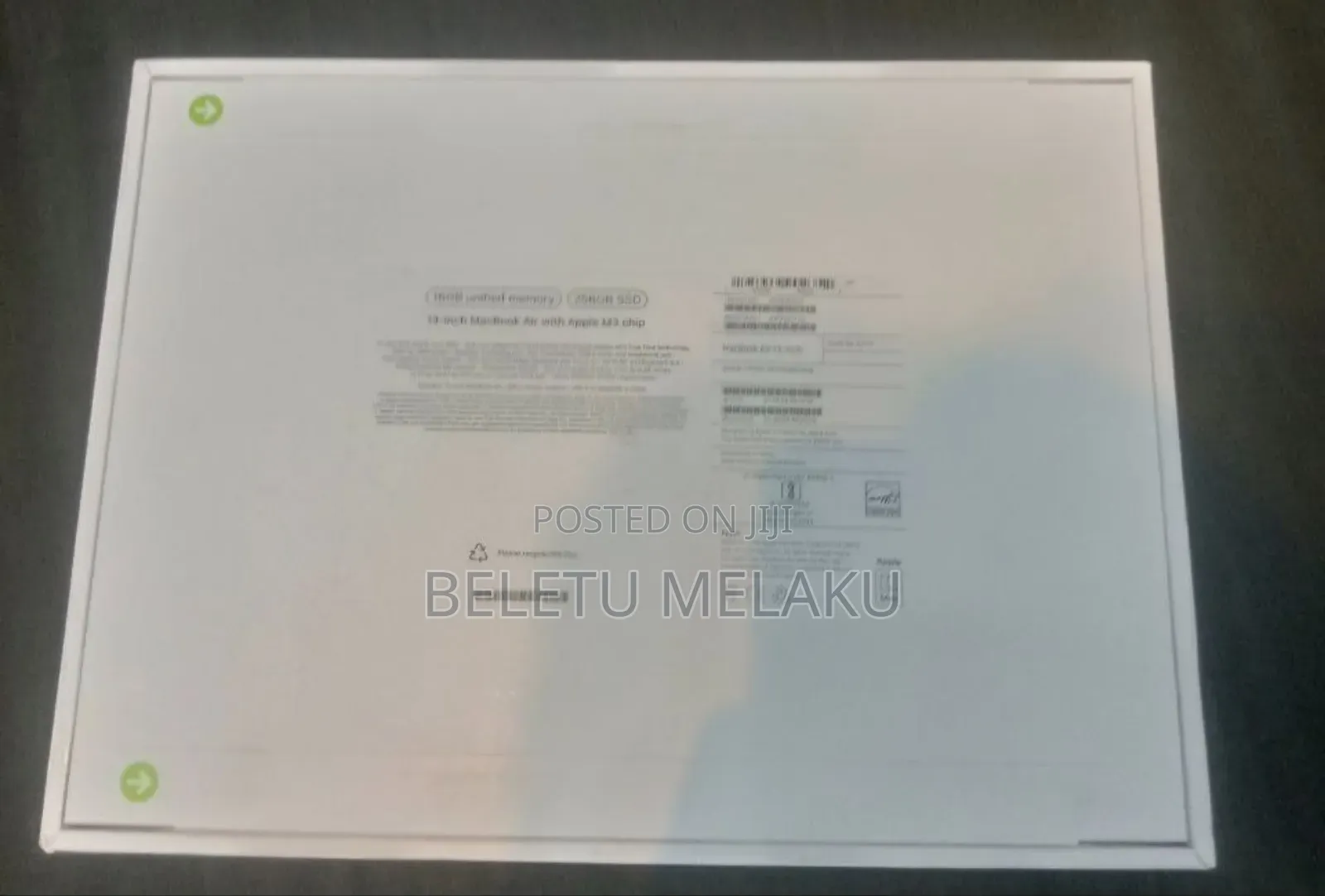 New Laptop Apple MacBook Air 2024 M3 13-Inch 16GB Apple M3 SSD 256GB