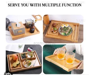 Photo - Bamboo Pallet Food Tray 3 PCS