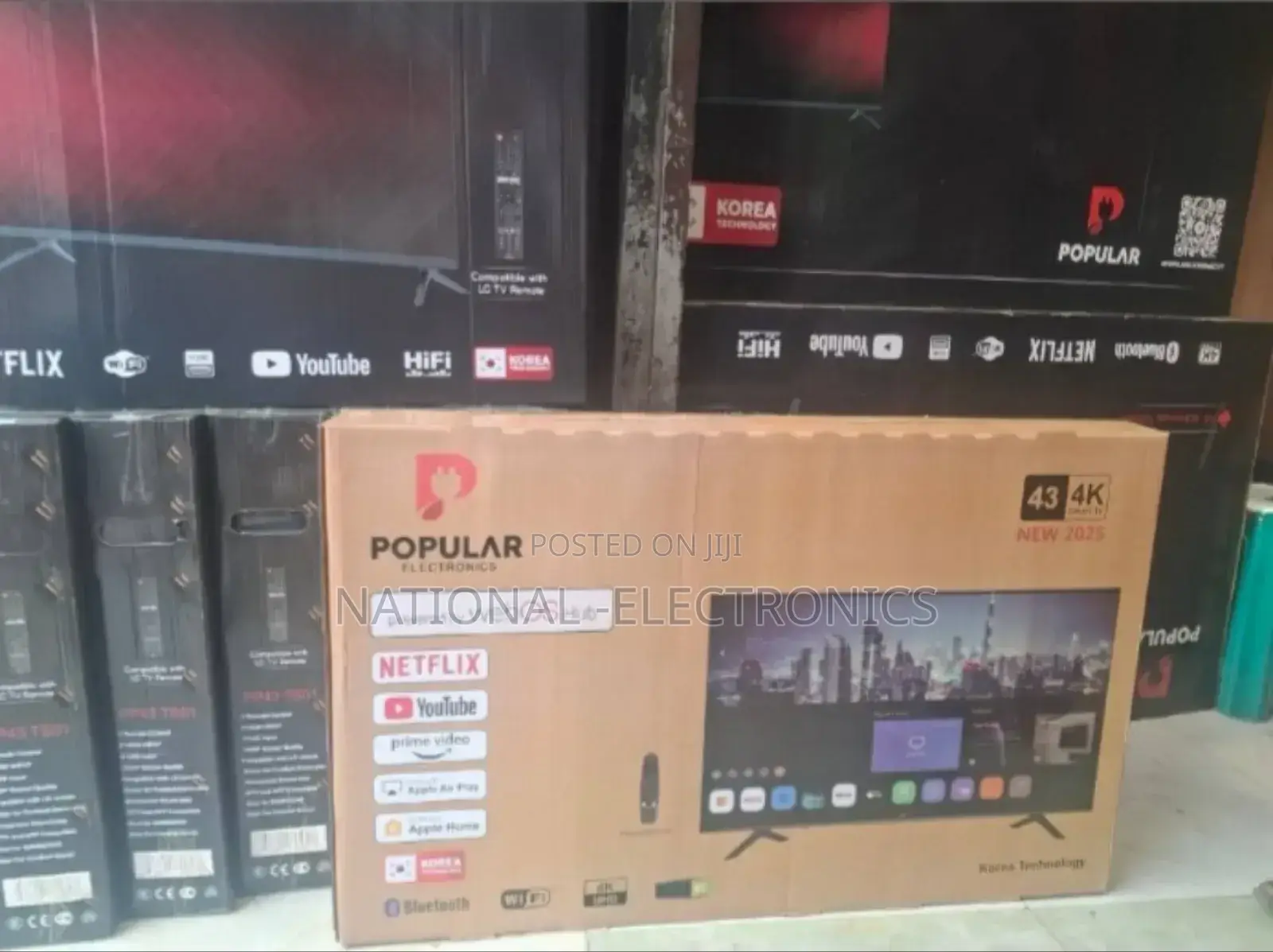 Popular Tv 43"Inch Smart Uhd Android 14.0 Nwe Tv