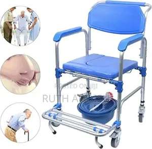 3 in 1 With Wheel Commode Wheelchair Commode Bedside Bath
