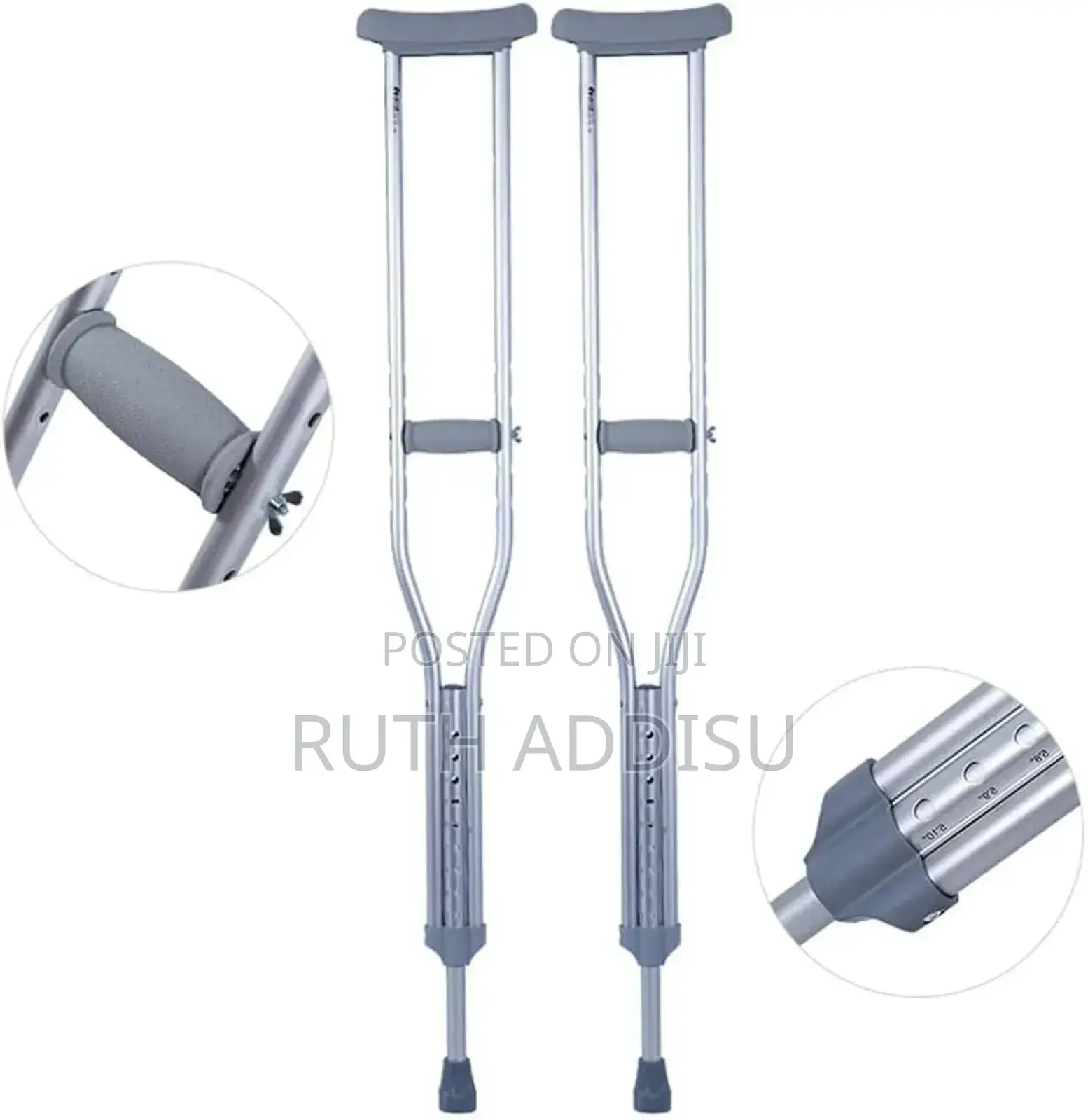 Drive Medical Bariatric Heavy Duty Crutches,Gray,Tall Adult