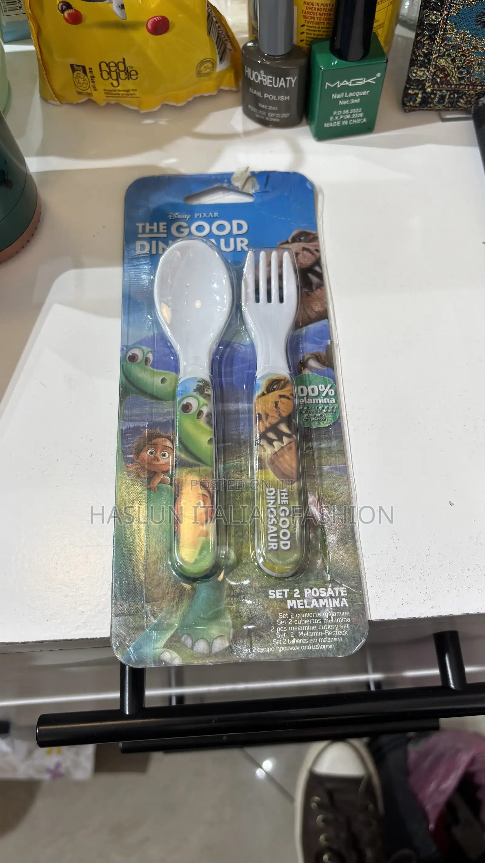 Cartoon Kids Fork and Spoon Set (Safe From Italy)