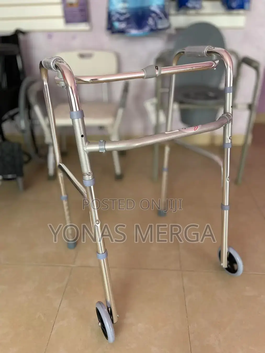 Walker፭鄏2 Wheels, Adjustable፻處who Needing a Wheeled Walker.