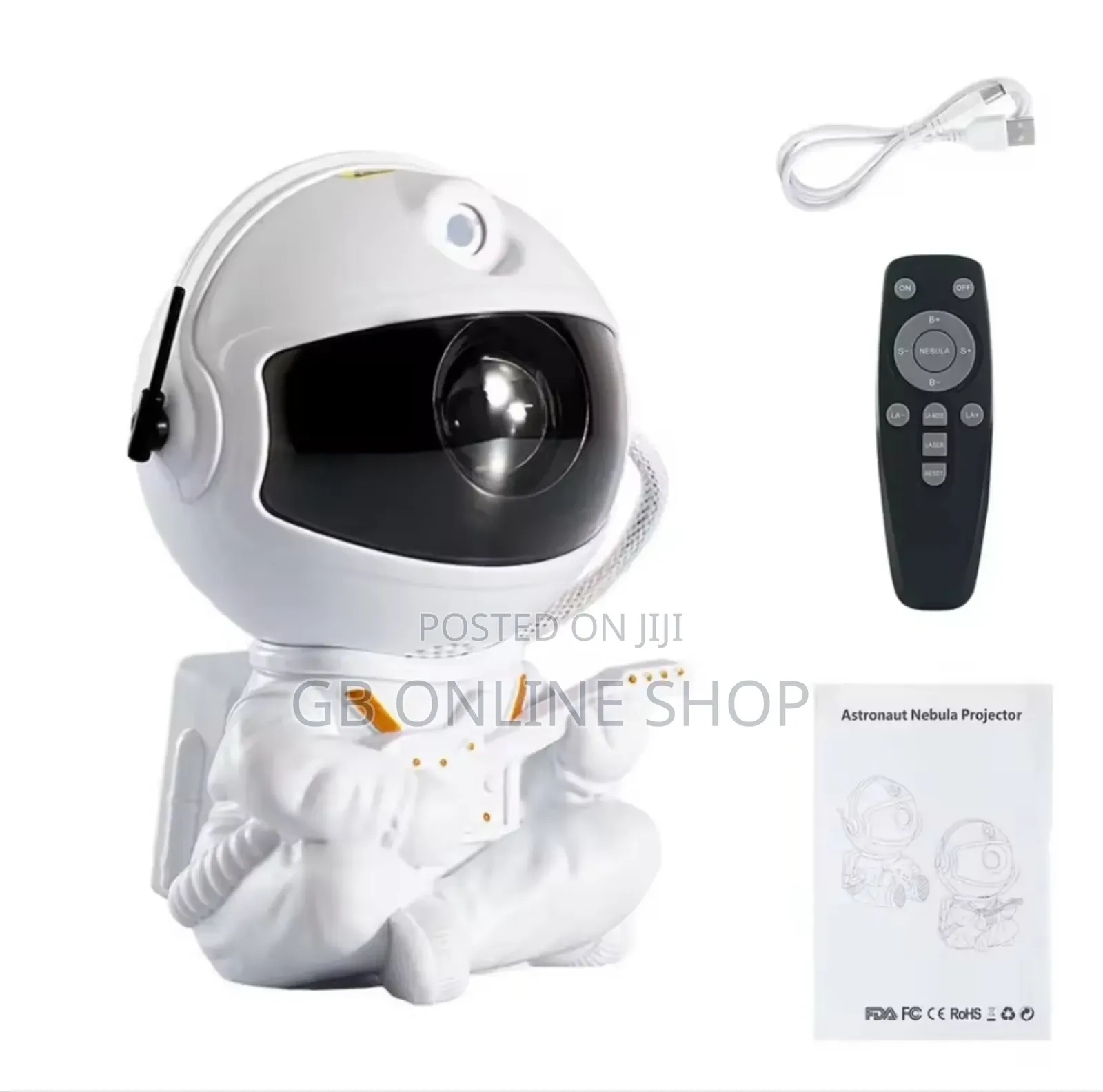 Astronaut-Shaped 360-Degree Projection Lamp.